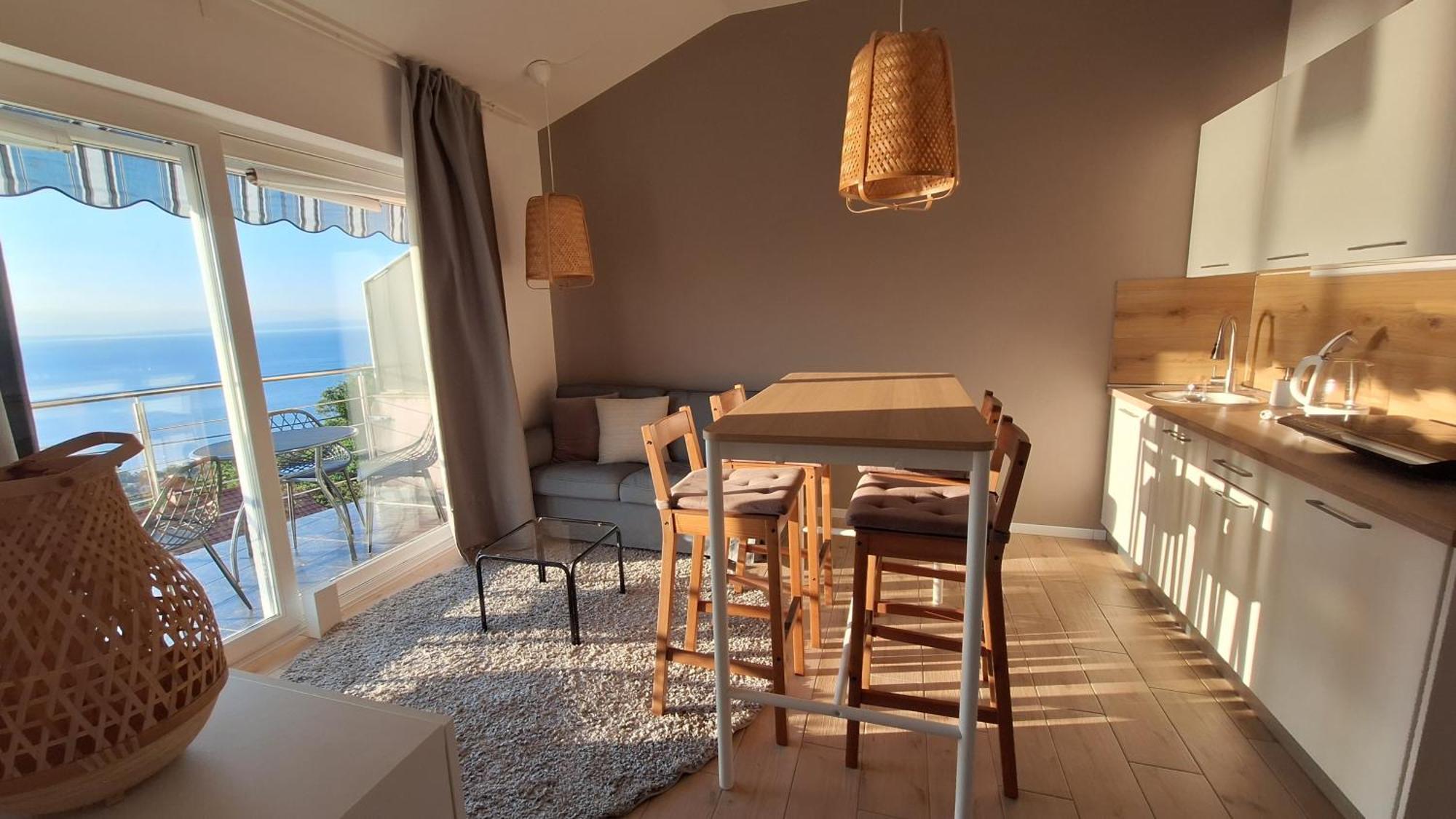 Ferienwohnung Mit 180° Meerblick Dobreć Kültér fotó